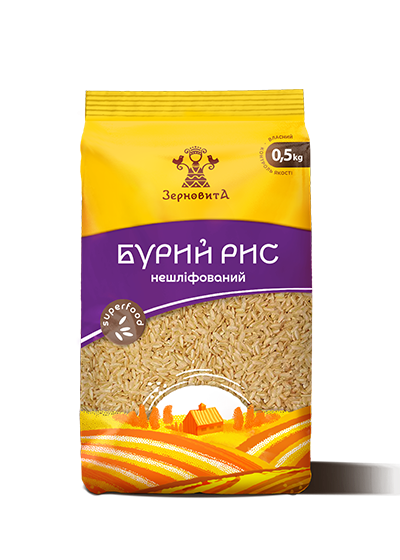 Рис бурий нешліфований